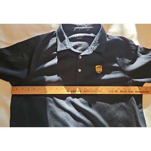 UPS Wearguard Polo Shirt Men’s Large Black Short Sleeve - Picture 6 of 6